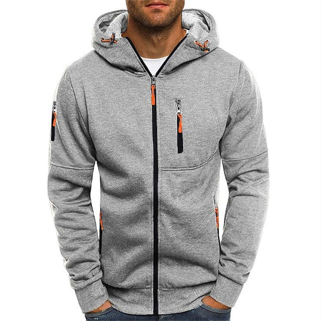 Elliot | Men's Lightweight Zip-Up Hooded Sweatshirt