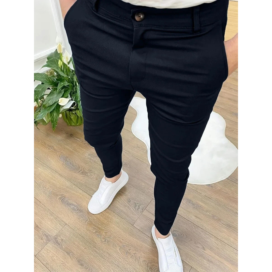 Leo | Men's Modern Slim Stretch Fit Trousers