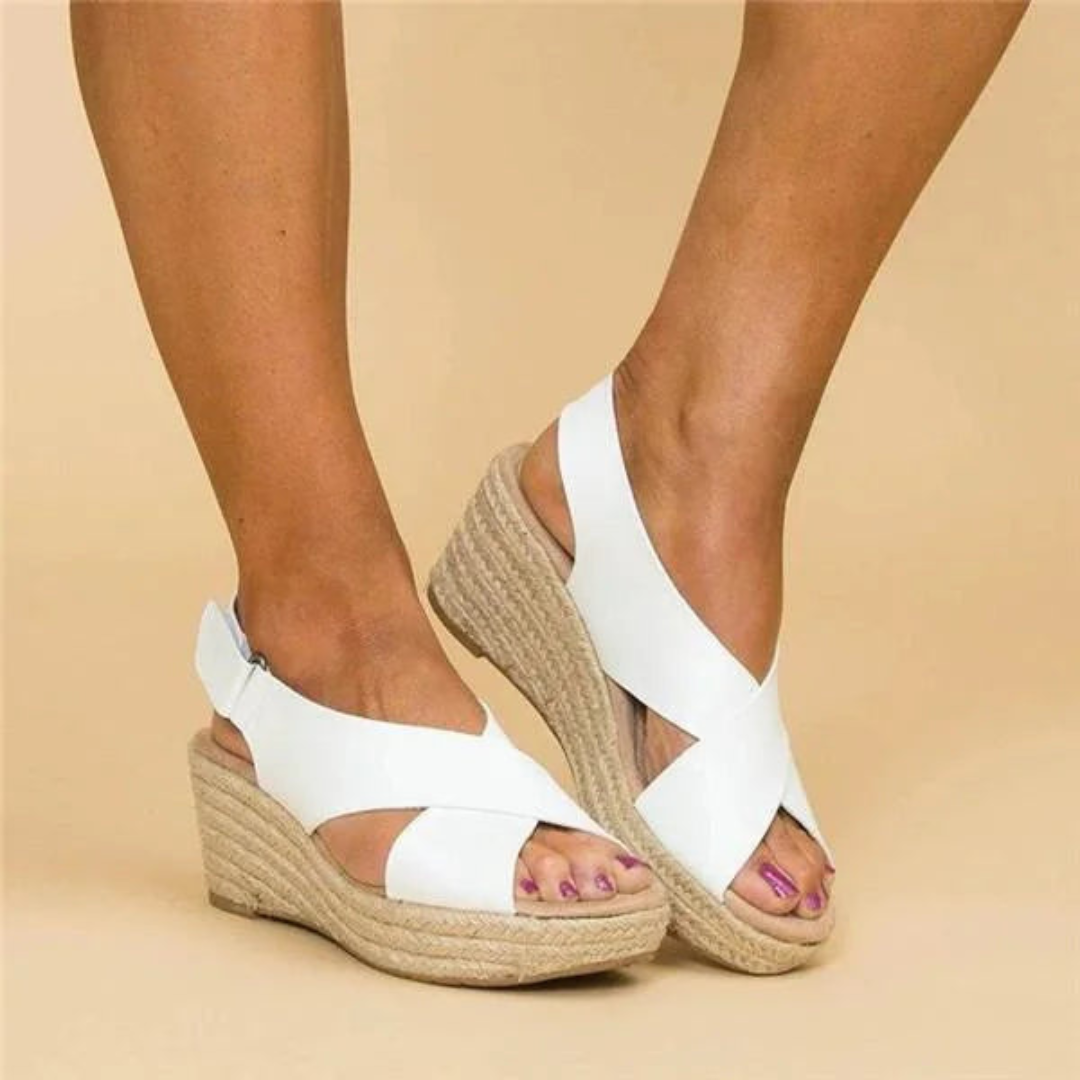 Zoe | Women's Cross Strap Orthopedic Wedge Sandals