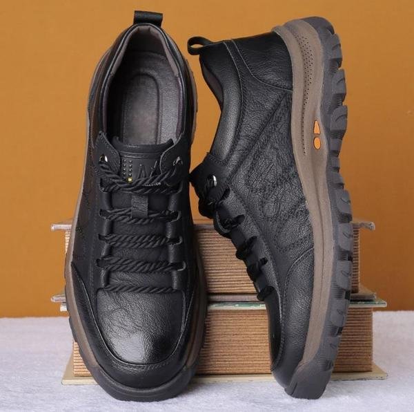 Logan | Men's Orthopedic Rugged Leather Lace-Up Shoes