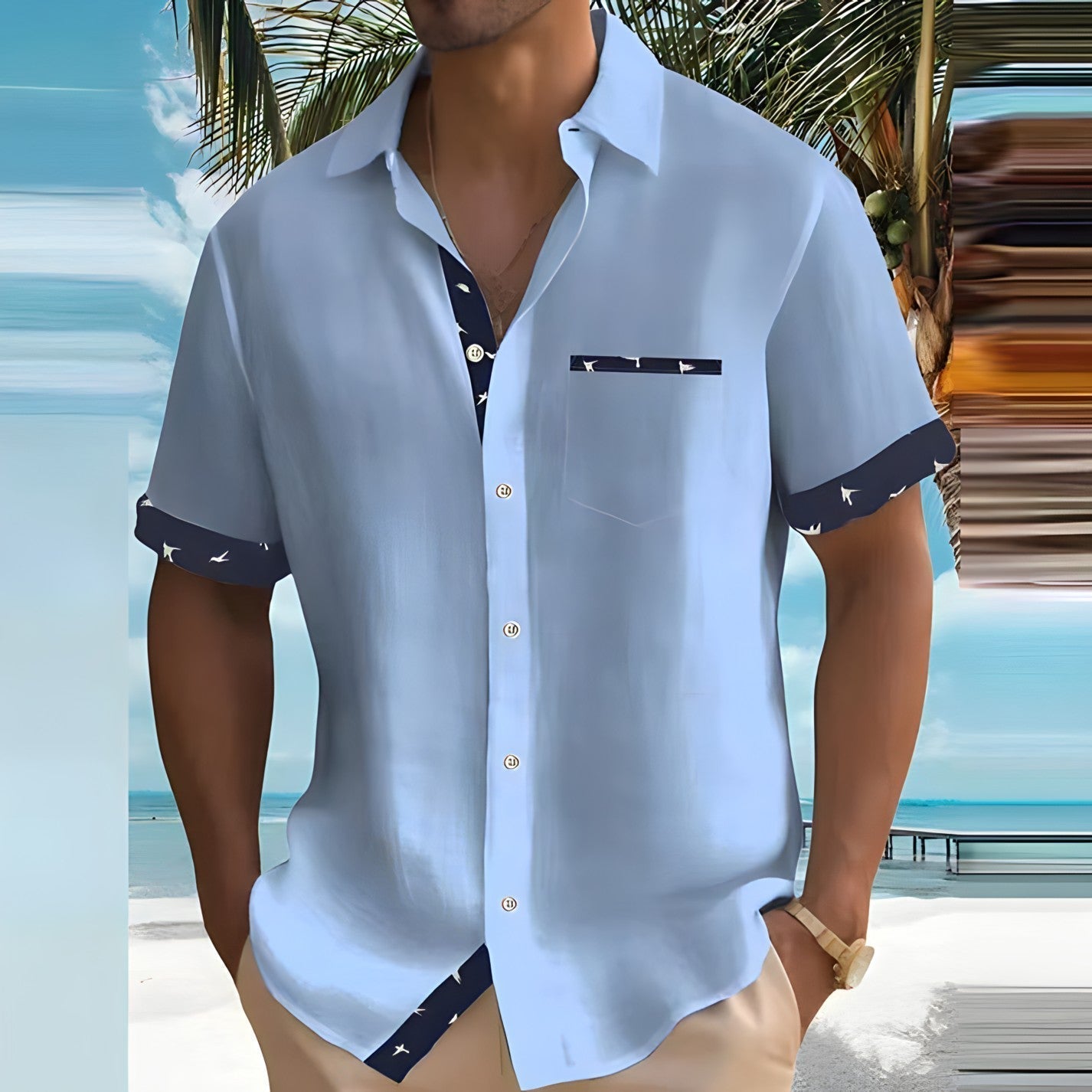 Dario | Men's Lightweight Collared Summer Shirt
