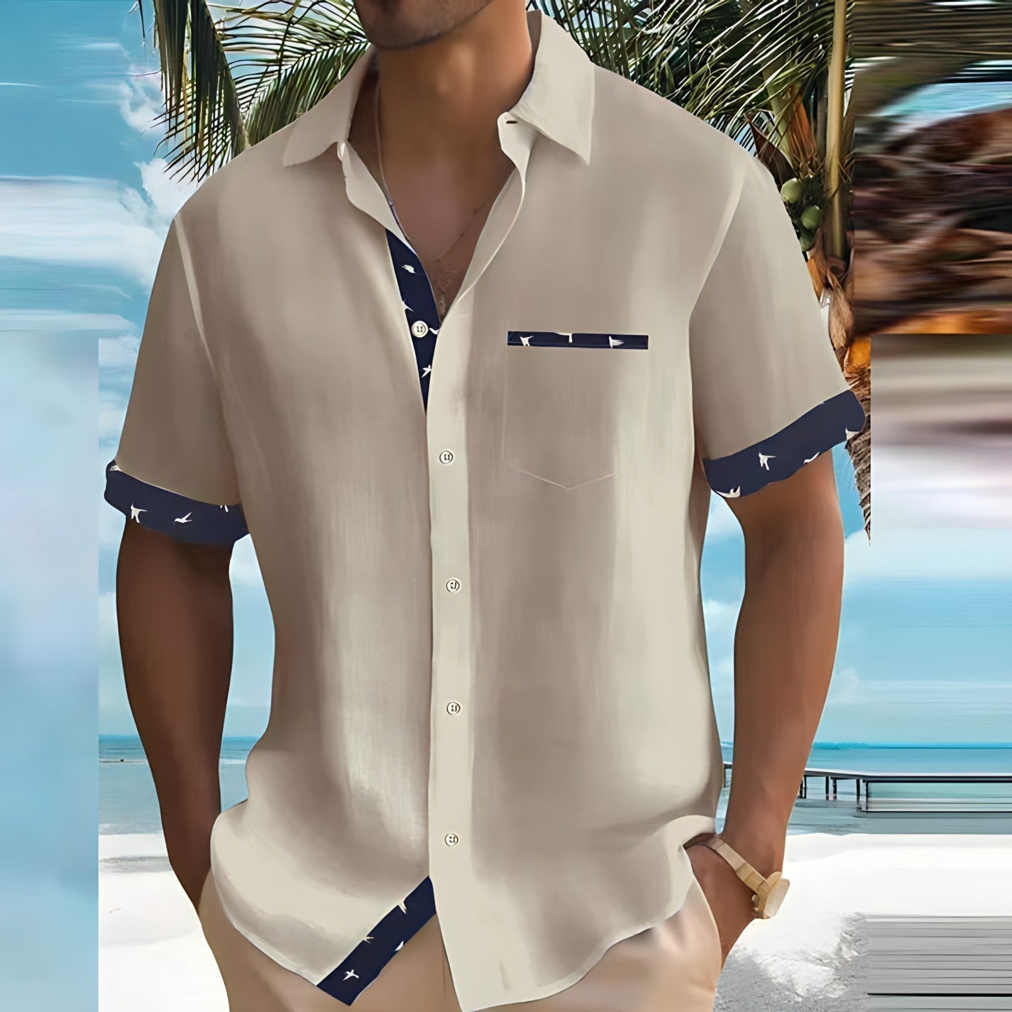 Dario | Men's Lightweight Collared Summer Shirt