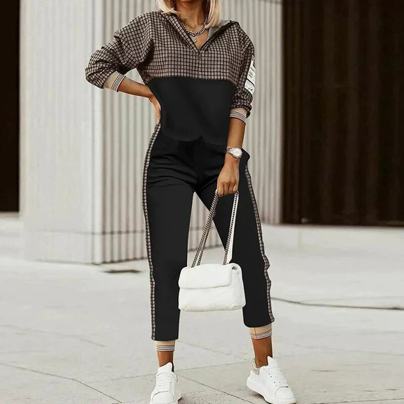 Freya | Women's Patterned Casual Tracksuit Set