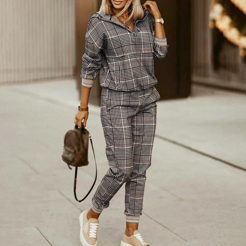 Freya | Women's Patterned Casual Tracksuit Set