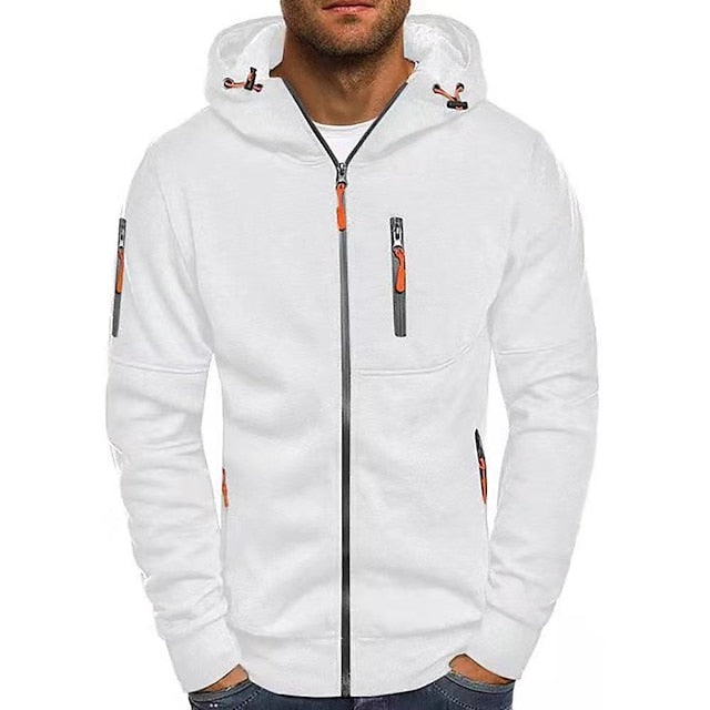 Elliot | Men's Lightweight Zip-Up Hooded Sweatshirt