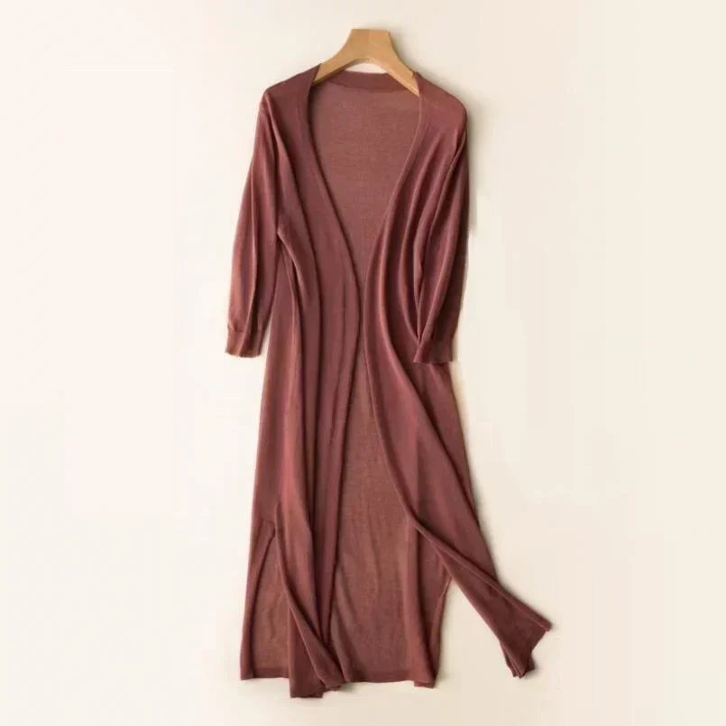 Arden | Women's Lightweight Open Front Long Cardigan