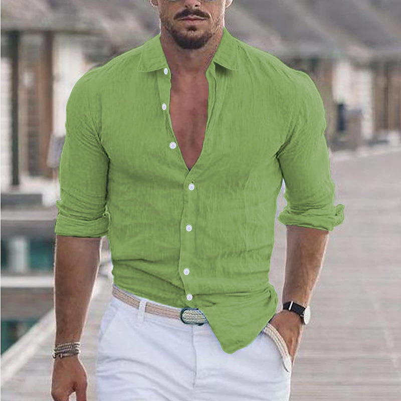 Rafael | Men's Classic Linen Button Front Summer Shirt