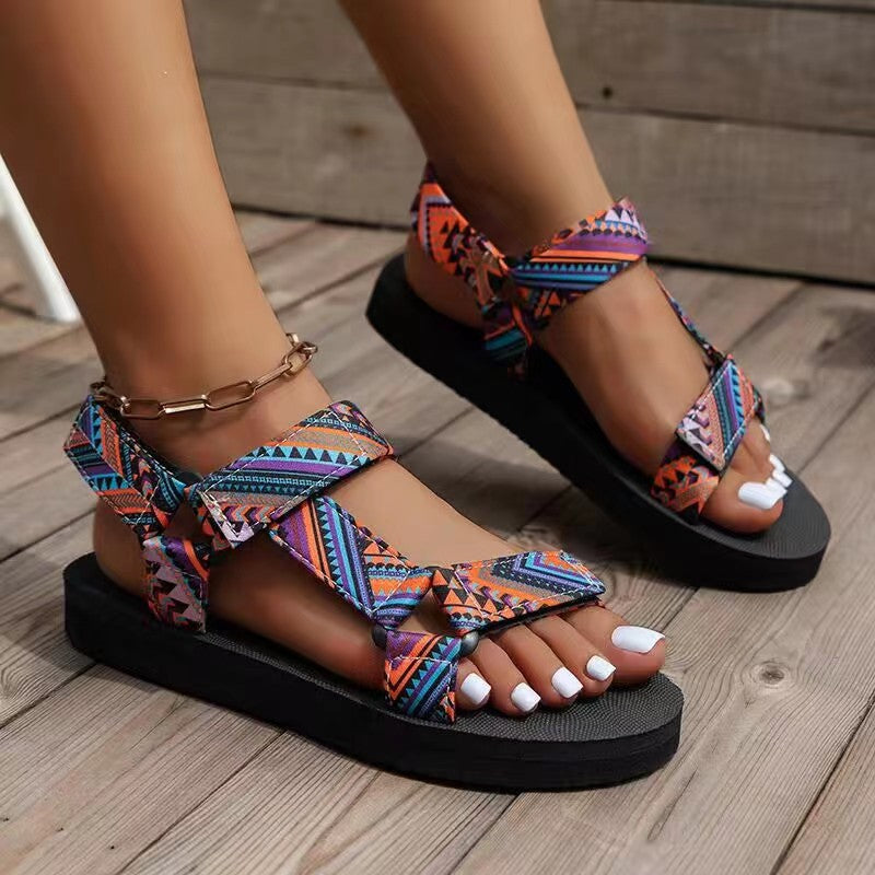 Daphne | Women's Boho Pattern Open Toe Sandals