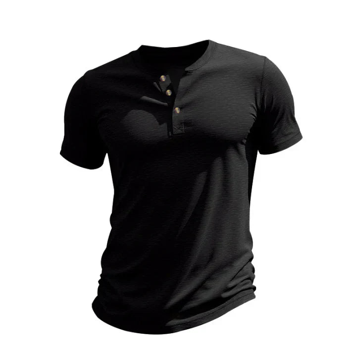 Ryan | Men's Casual Short Sleeve Henley Style T-Shirt
