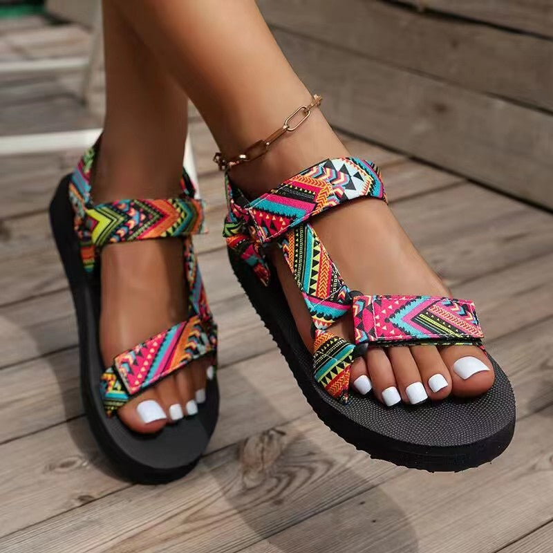 Daphne | Women's Boho Pattern Open Toe Sandals