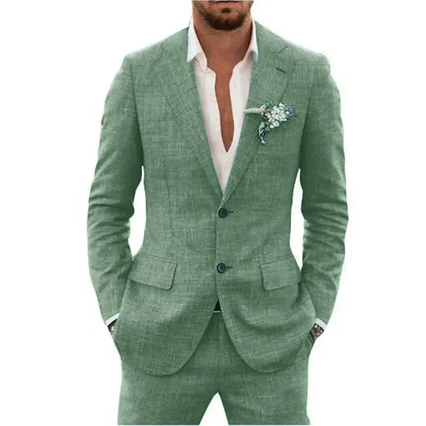 Lucian | Men's Linen Blend Tailored Suit Set