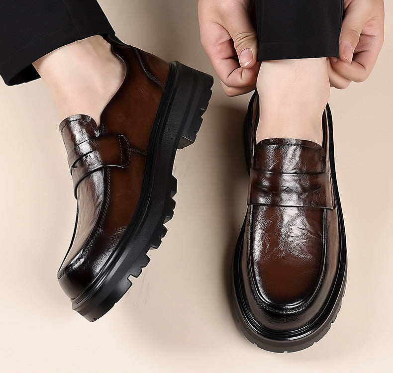 Oliver | Men's Leather Penny Slip-On Orthopedic Loafers