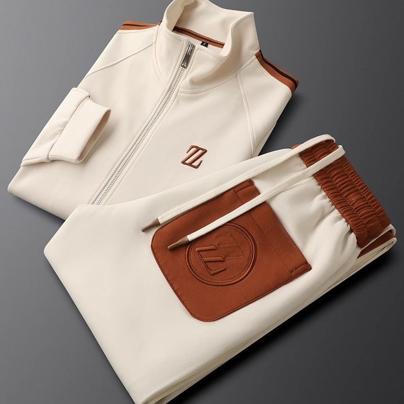 Marcus | Men's Sport Stripe Zip Front Tracksuit Set