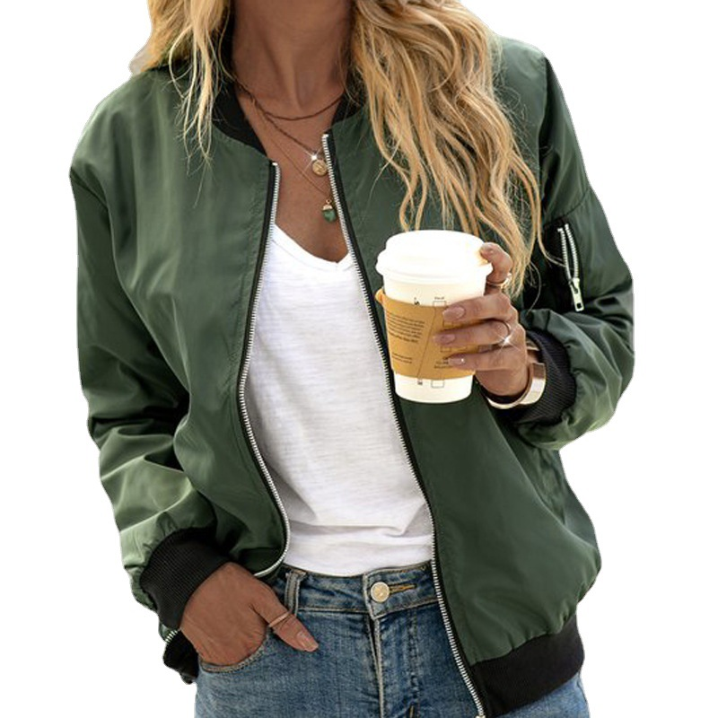 Eliza | Women's Windproof Zip-Front Bomber Jacket