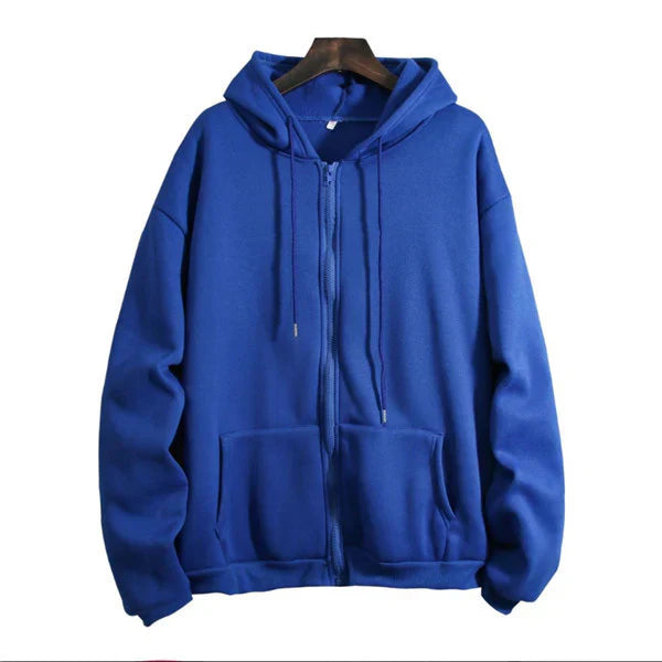 Zara | Women's Cozy Relaxed Fit Zip Front Hoodie