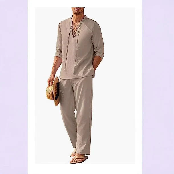 Leo | Men's Relaxed Linen Summer Co-Ord Set