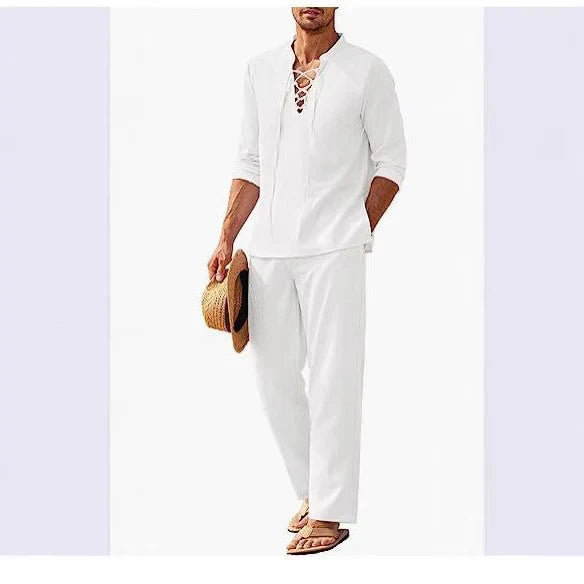 Leo | Men's Relaxed Linen Summer Co-Ord Set