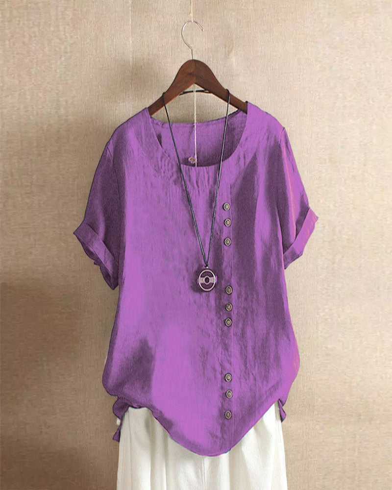 Senna | Women's Linen Tunic Loose Fit Blouse