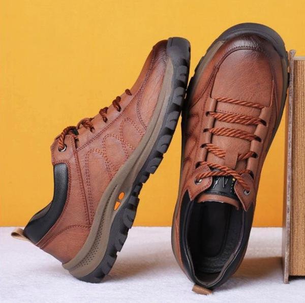 Logan | Men's Orthopedic Rugged Leather Lace-Up Shoes