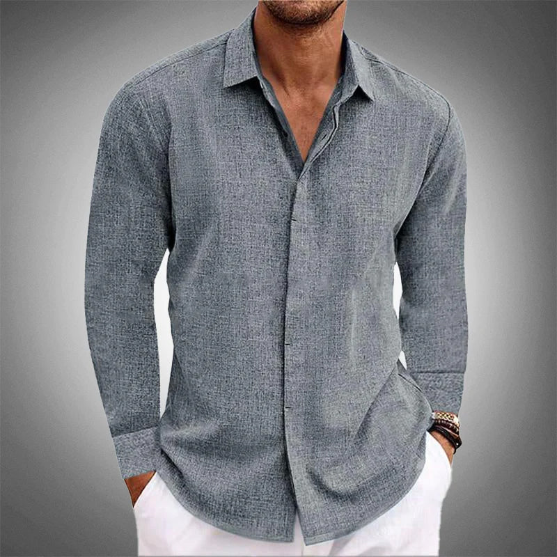 Owen | Men's Casual Linen Button Front Shirt