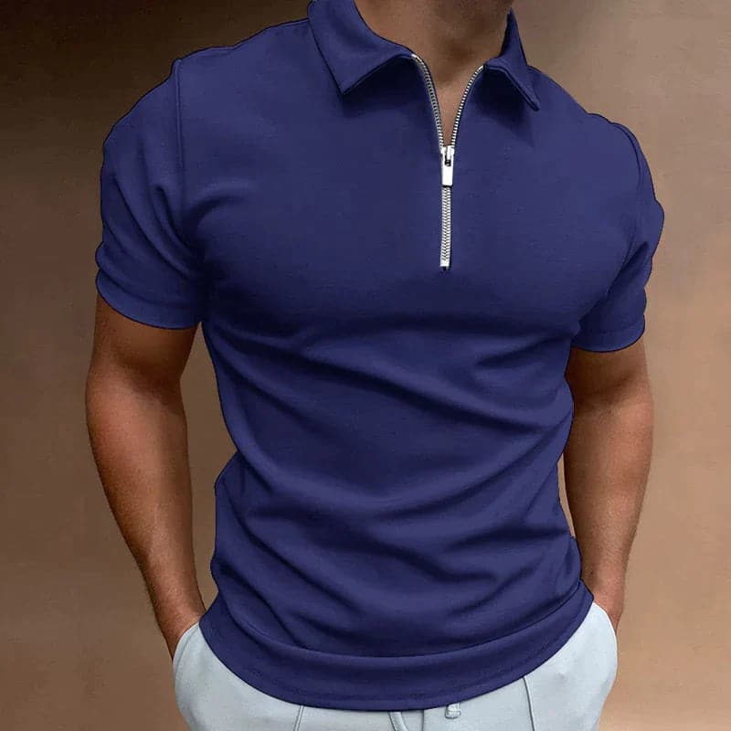 Julian | Men's Slim-Fit Zip Neck Polo Shirt