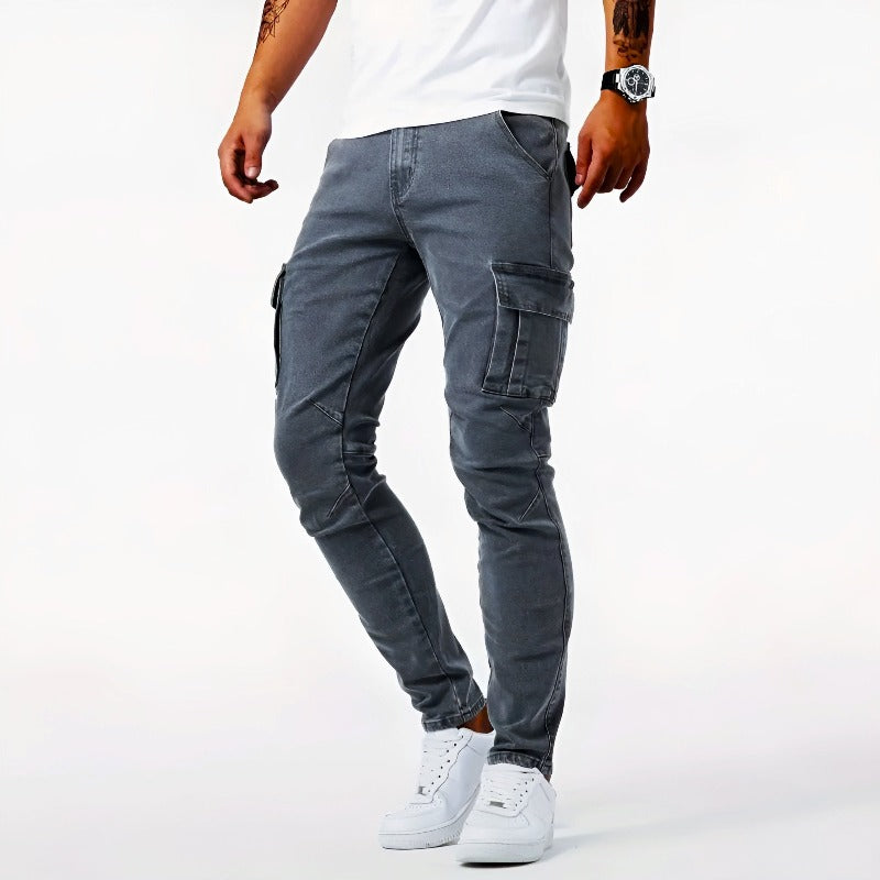 Noah | Men's Slim Fit Stretch Cargo Denim Jeans