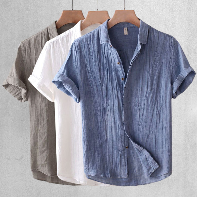 Theo | Men's Lightweight Textured Linen Casual Shirt