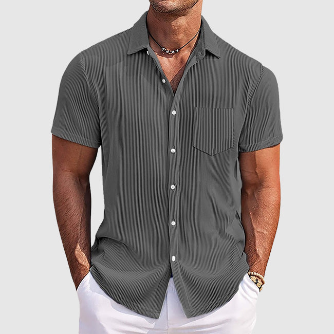 Zayden | Men's Lightweight Striped Summer Button Shirt