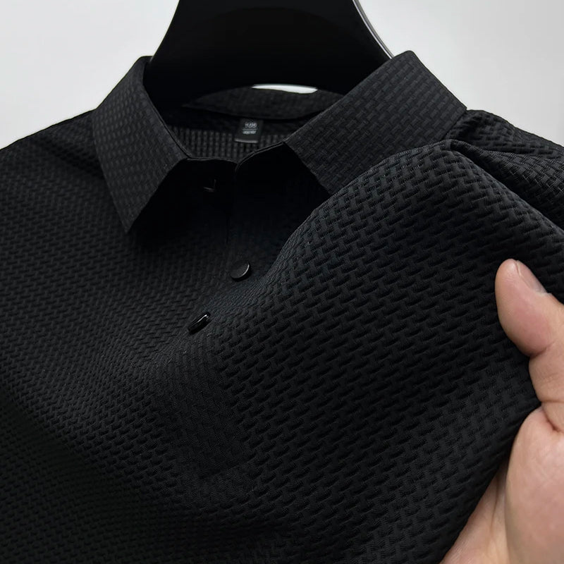Ronan | Men's Textured Knit Polo Shirt