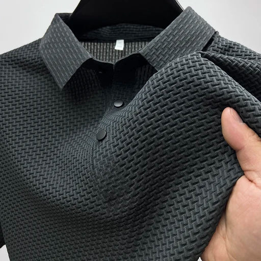 Ronan | Men's Textured Knit Polo Shirt