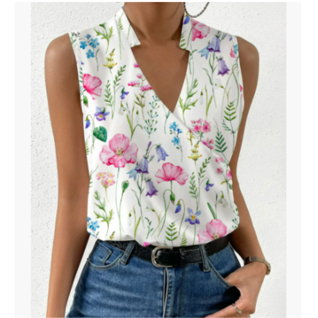Aria | Women's Sleeveless V-Neck Summer Top