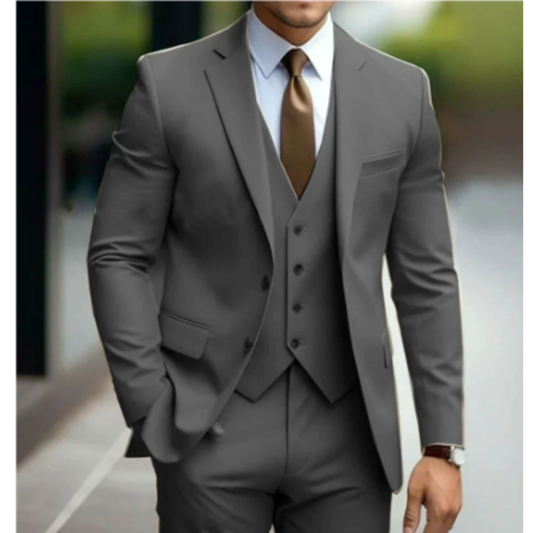 Victor | Men's Slim-Fit Three-Piece Formal Suit