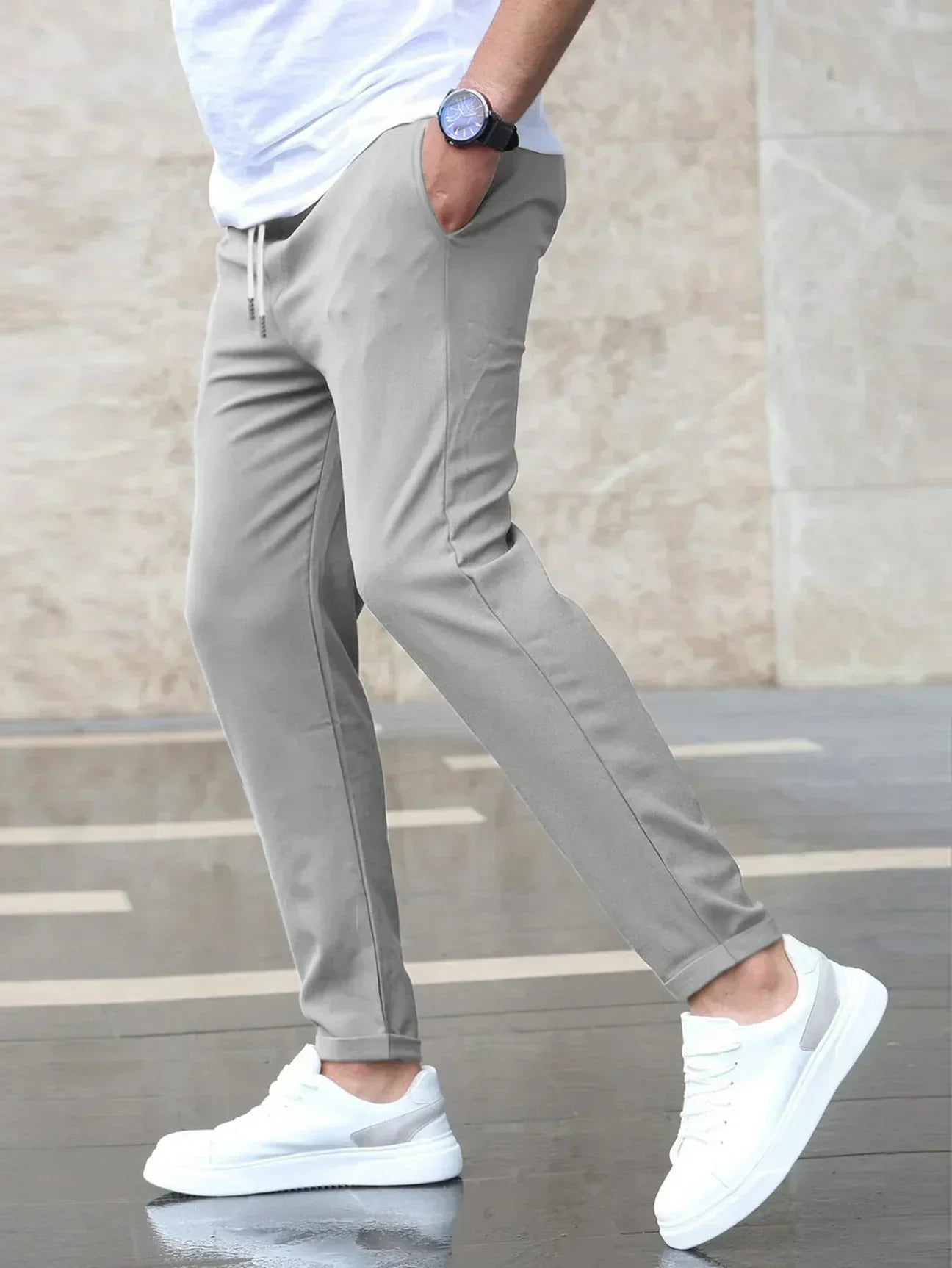 Dorian | Men's Slim Fit Casual Tapered Trousers