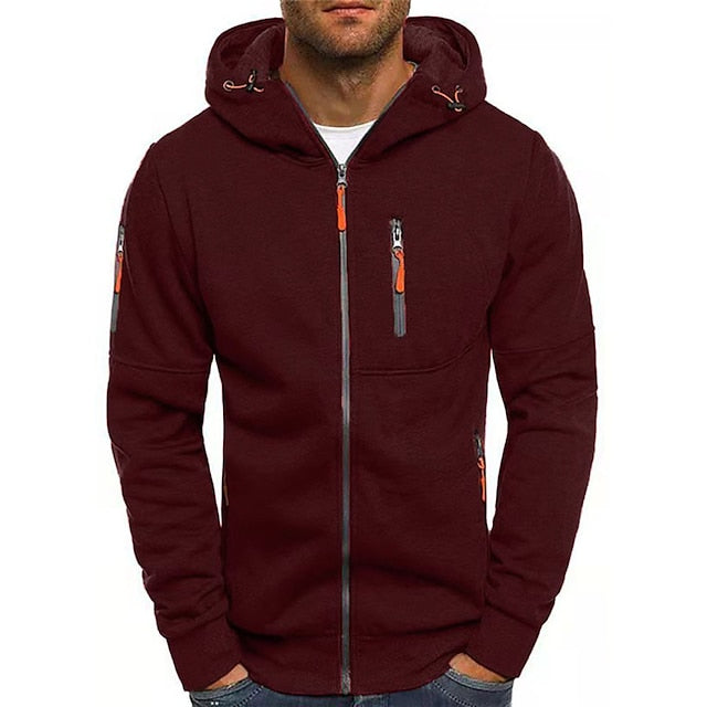 Elliot | Men's Lightweight Zip-Up Hooded Sweatshirt