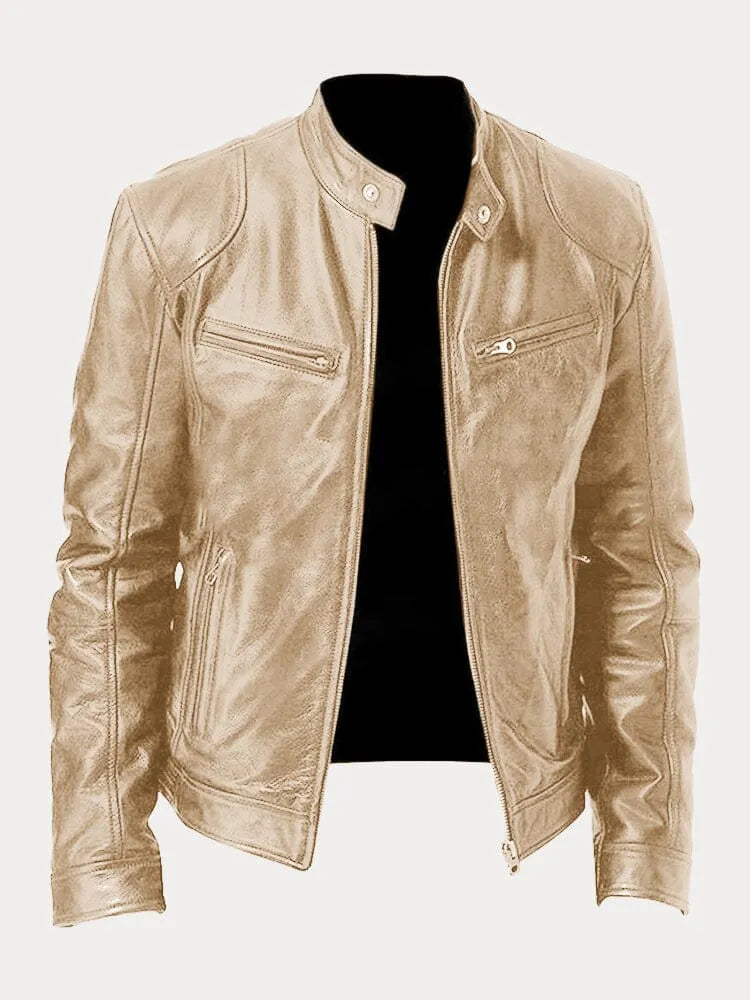 Ronan | Men's Classic Stand Collar Moto Biker Jacket