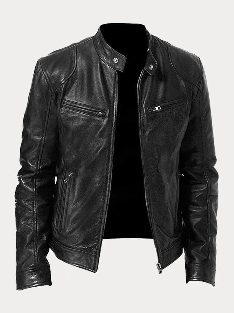 Ronan | Men's Classic Stand Collar Moto Biker Jacket