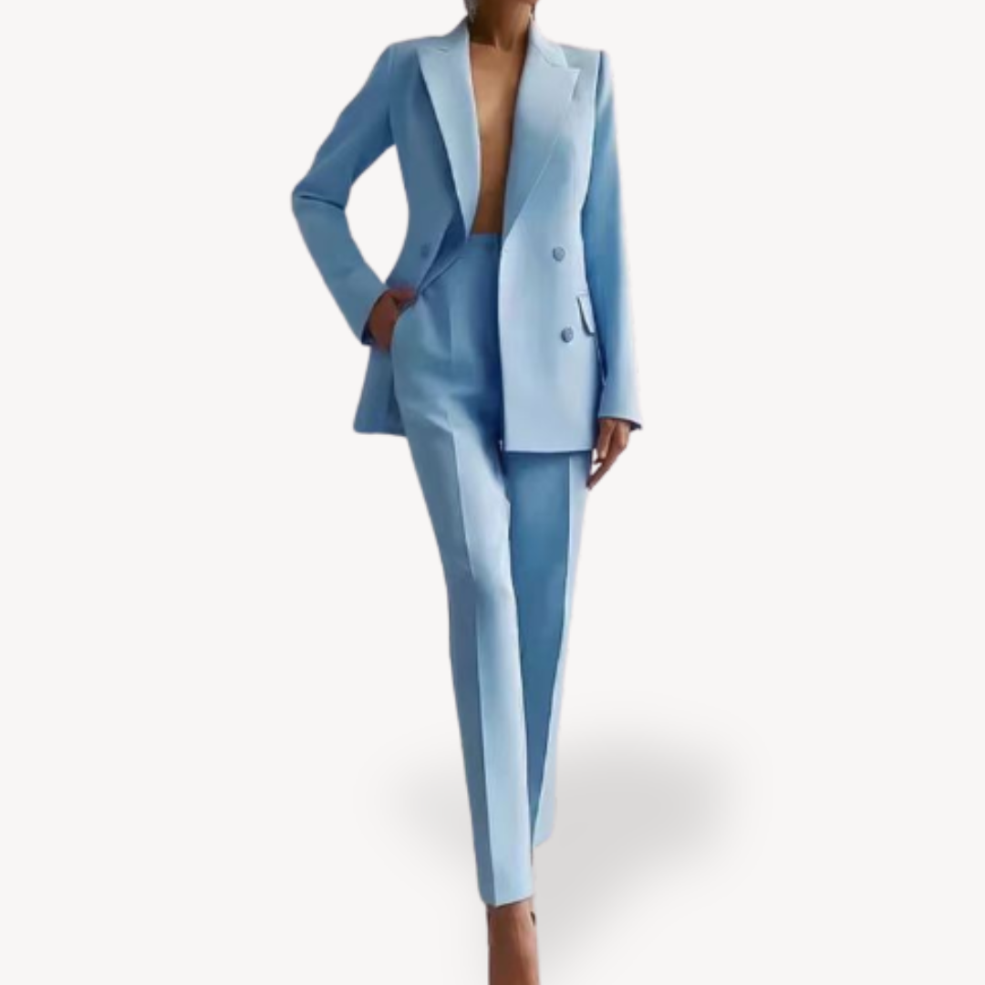 Isabella | Women's Double-Breasted Blazer And Trouser Set