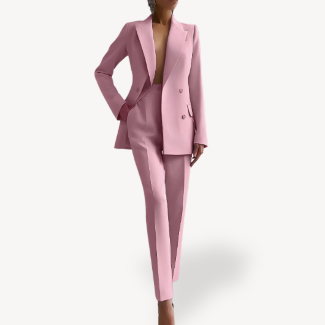 Isabella | Women's Double-Breasted Blazer And Trouser Set