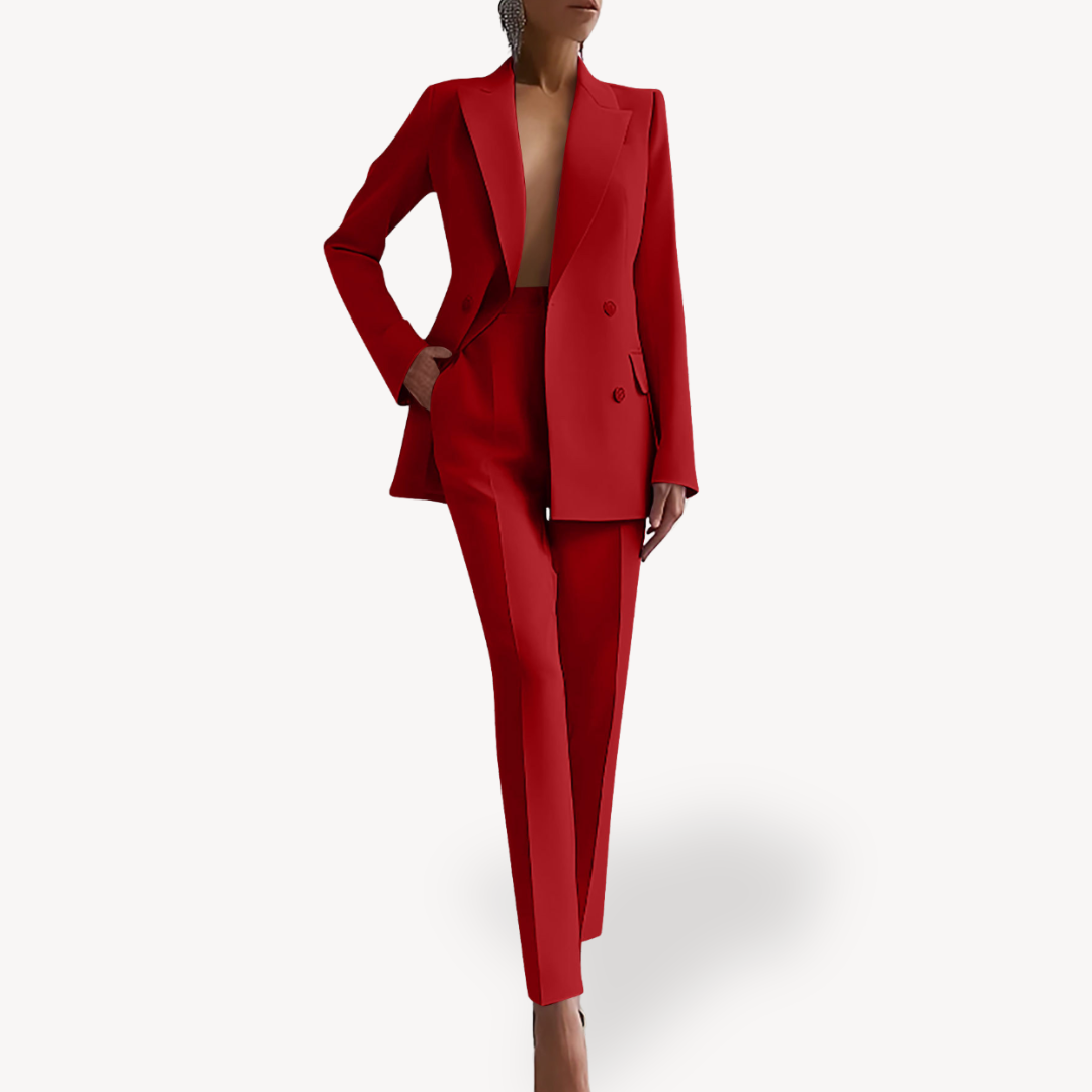 Isabella | Women's Double-Breasted Blazer And Trouser Set