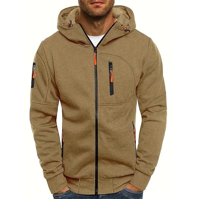 Elliot | Men's Lightweight Zip-Up Hooded Sweatshirt