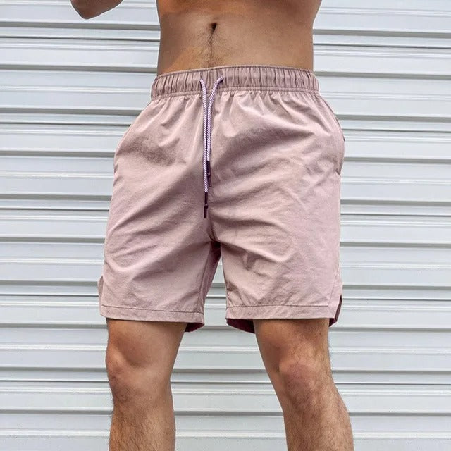 Luca | Men's Solid Color Elastic Waist Swim Shorts