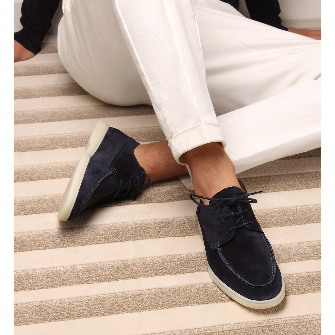 Man wearing the Abel men's apparel, flatlay view