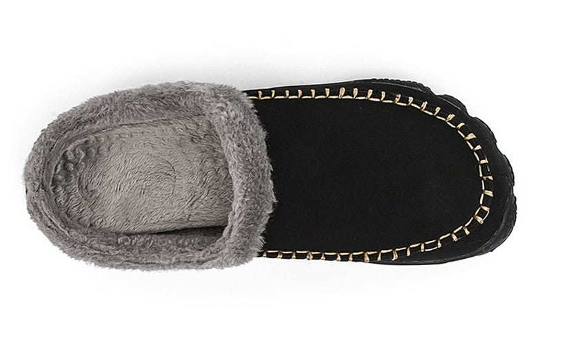 Men's lined open-back slippers - product photo 2