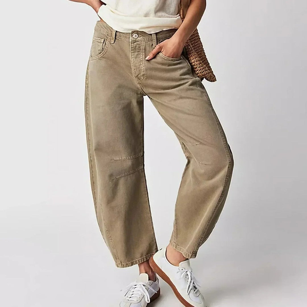 Woman wearing the Arden women's casual breathable pants, back view