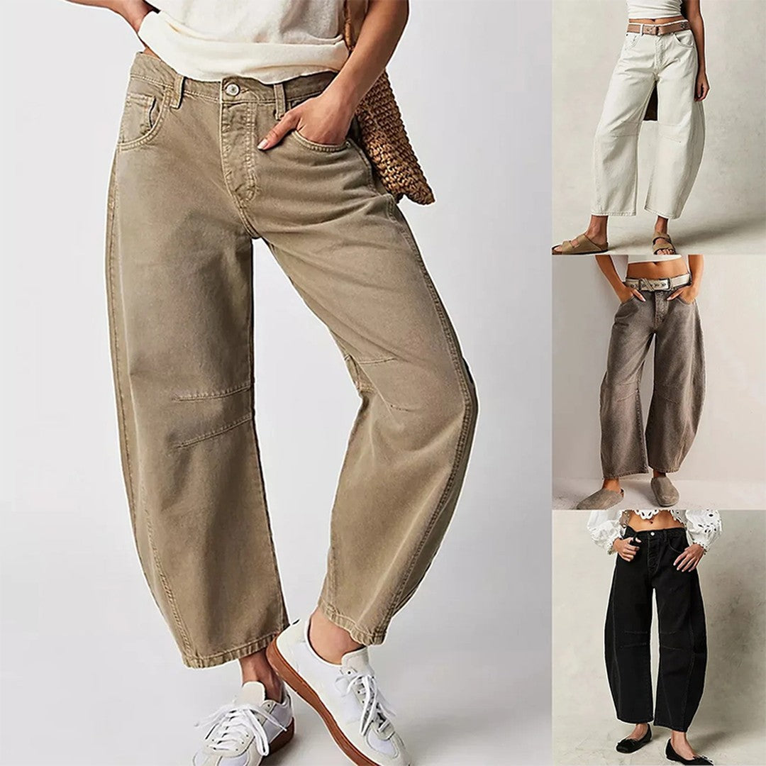 Woman wearing the Arden women's casual breathable pants, front view