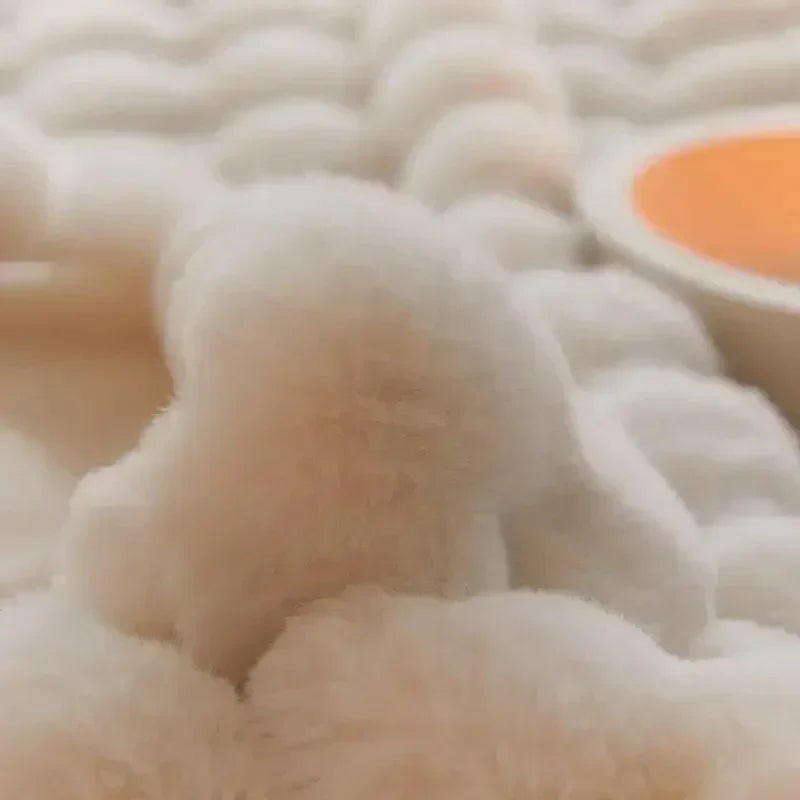 Long-pile faux fur fluffy throw blanket - product photo 9
