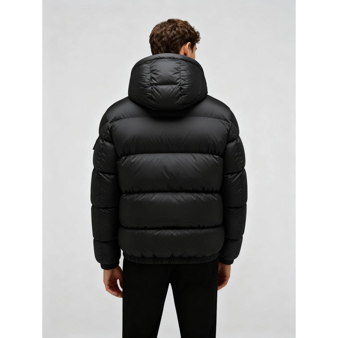 Man wearing the August men's hooded jacket, 7 view