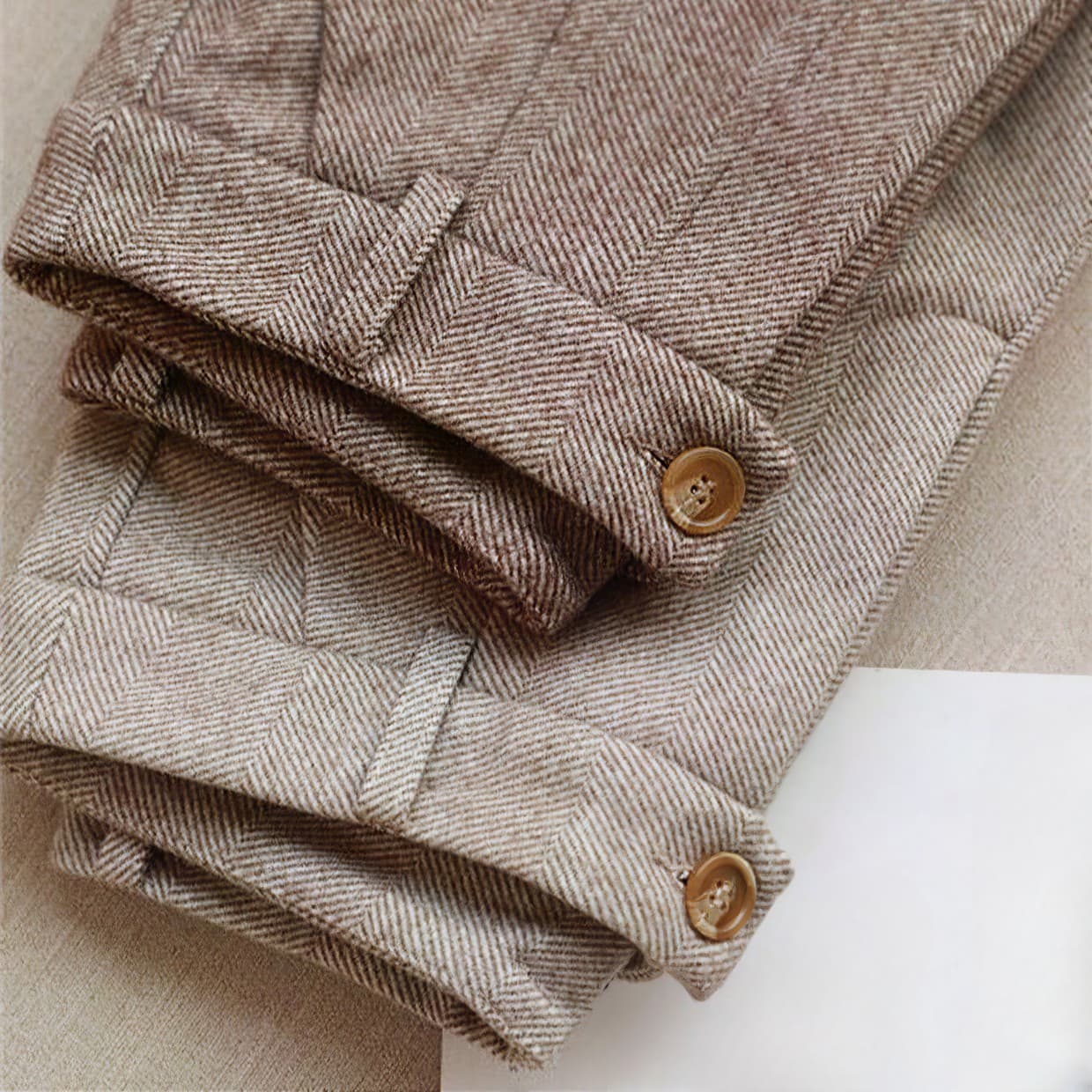 Henry | Men's Tailored Fit Herringbone Wool Trousers