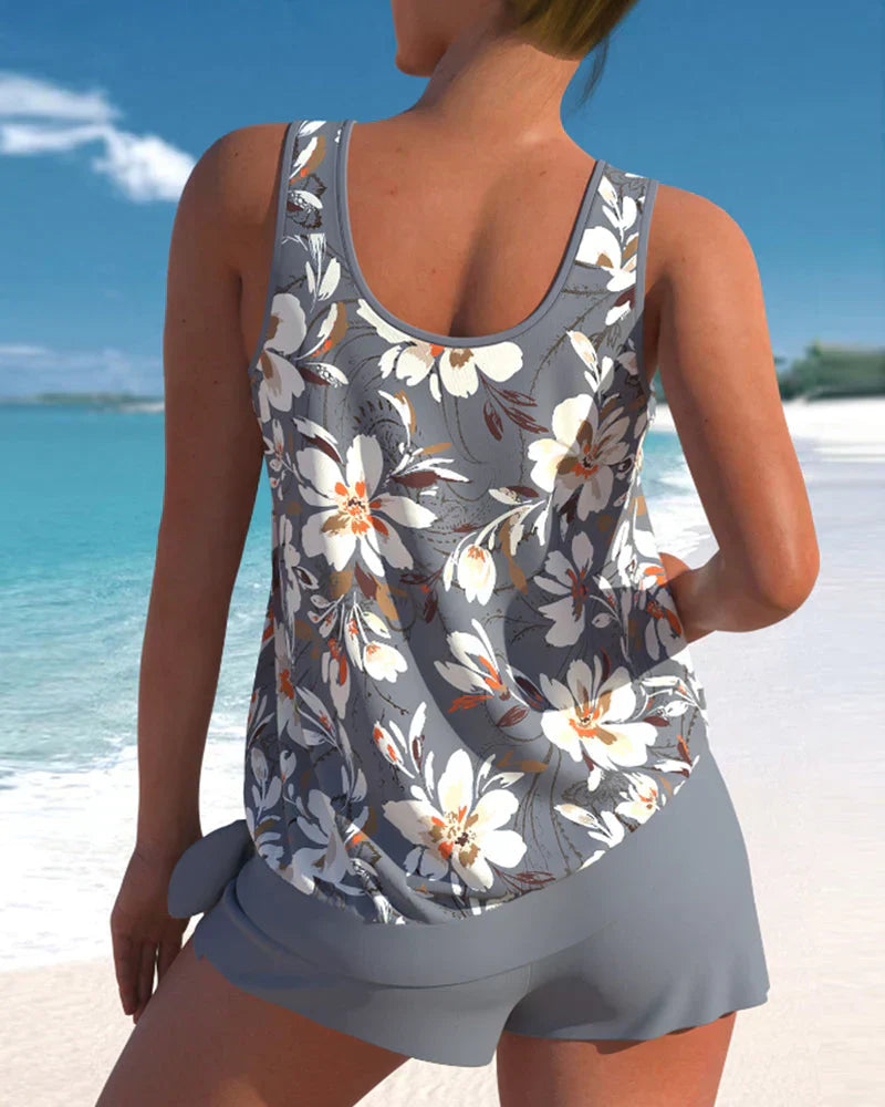 Sadie | Women's Floral Sleeveless Tankini Swim Set