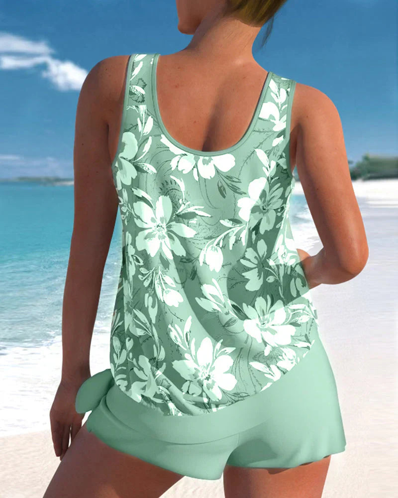 Daisy | Women's Floral Sleeveless Tankini Swim Set